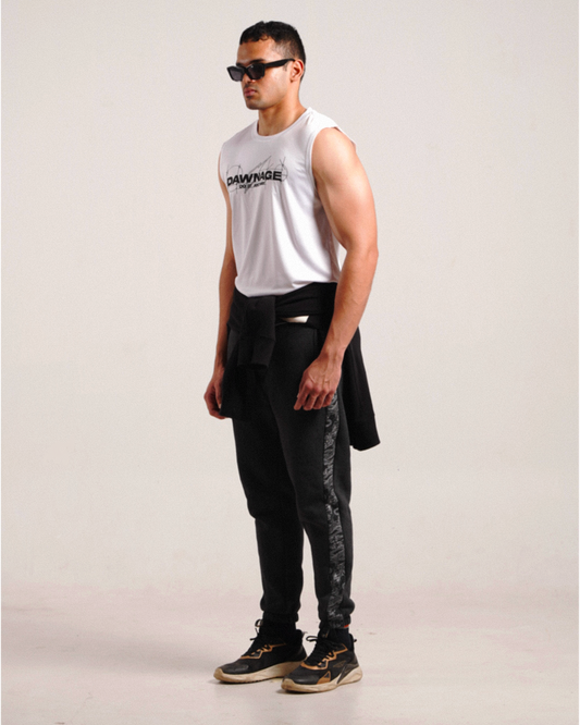 WHITE ATHLETIC TANK-TOP